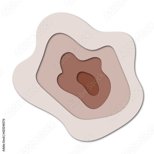 Colorful 3D Abstract Paper Cut Doodle Art