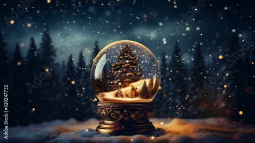 Christmas snow globe decor