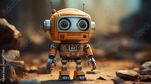 Little Robot 3D illustration