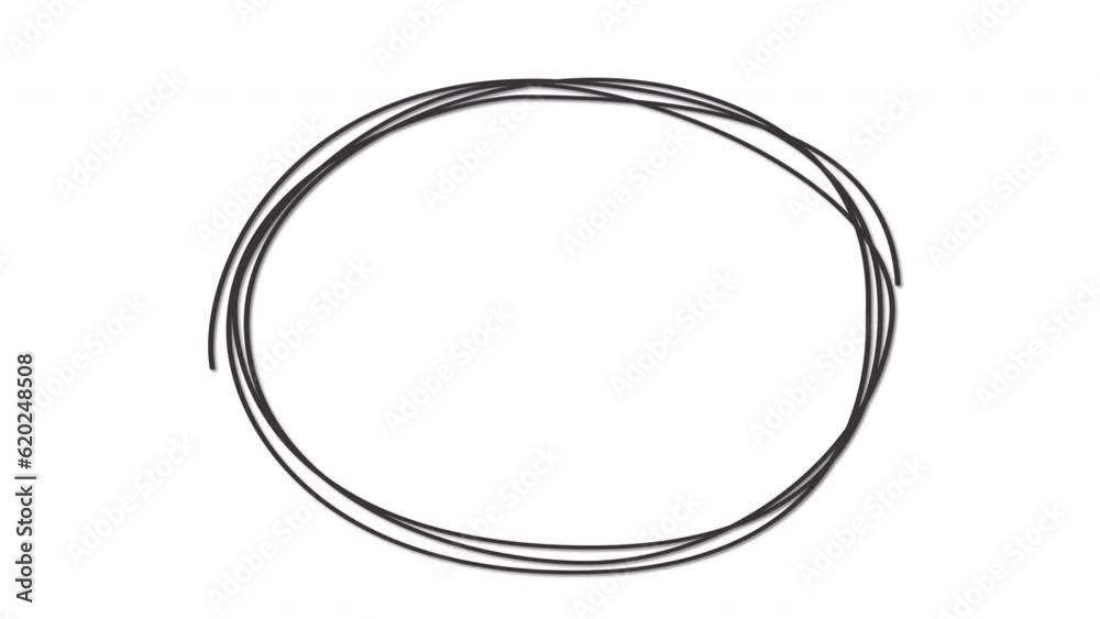 Oval frame, round selection, circle self drawing animation
