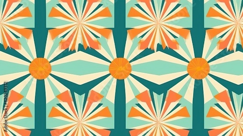 Retro Sunburst vintage pattern, illustration art background