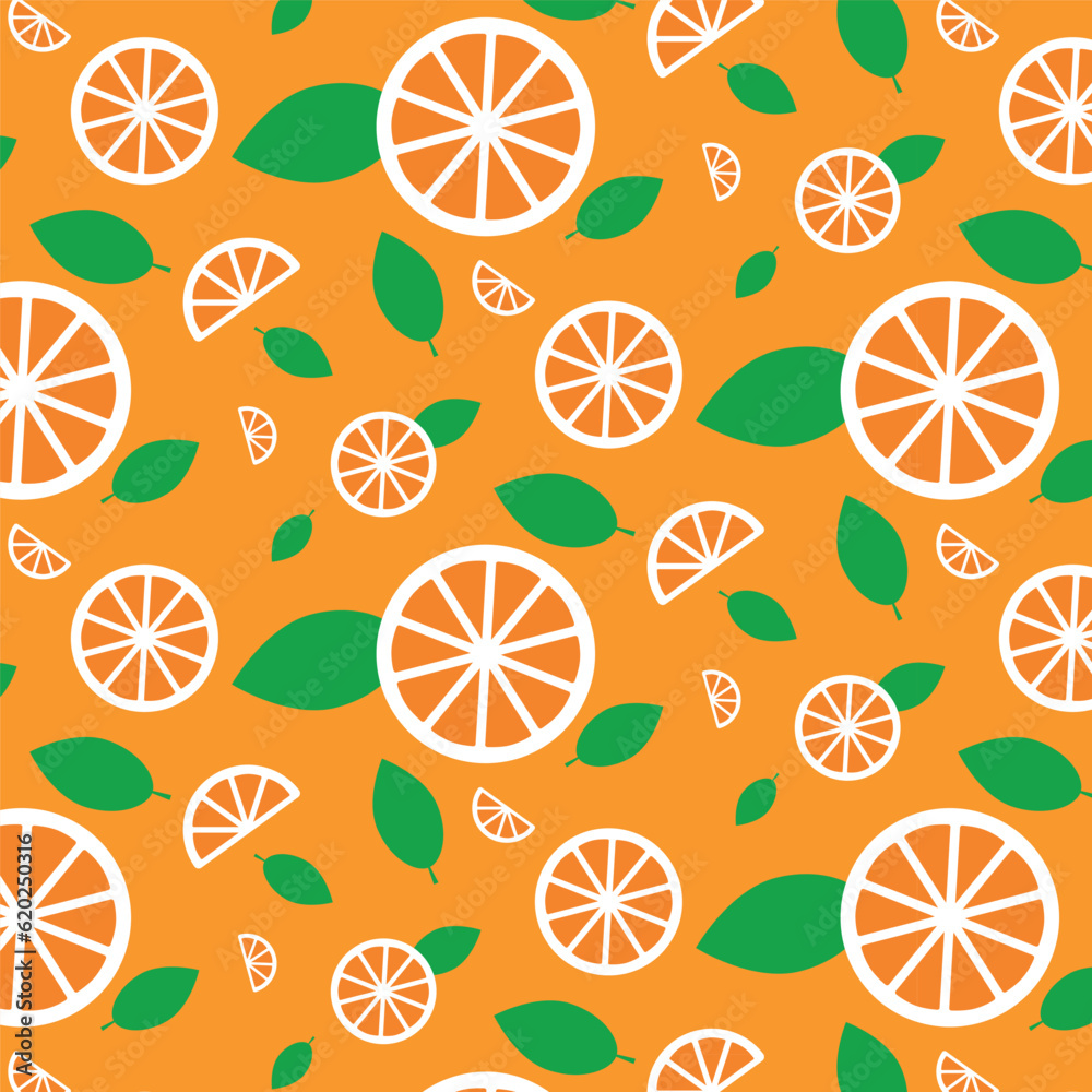 food fruit orange citrus leaves background pattern seamless wallpaper wall paper fabric clothing cloth art print abstraction  vector illustration texture decor abstraction vegan package top trend art