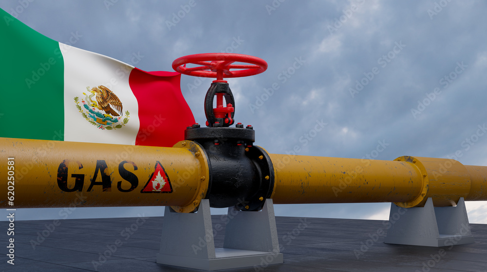 Mexico Gas, Natural gas in Mexico, Valve on the main gas pipeline