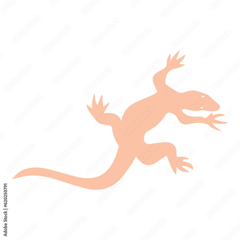 House Lizard also called House Gecko or Gekkonidae Silhouette for Art Illustration, Logo, Pictogram