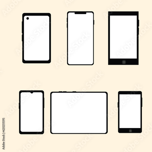 Smartphone vector illustration of various types