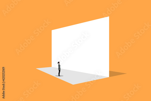Business gap concept. Business decision making, career path, work direction or choose the right way to success