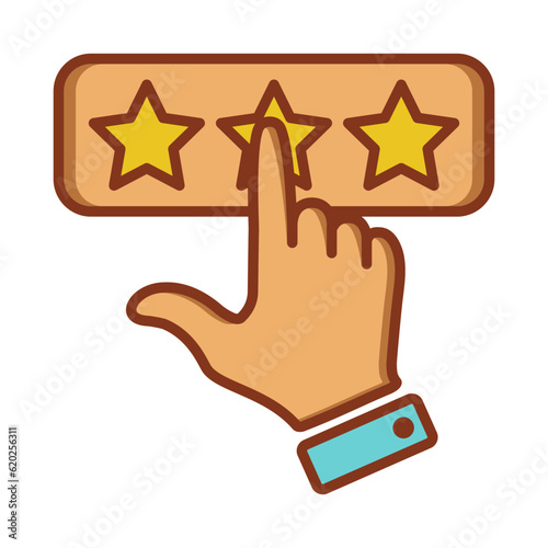 hand gesture give review rating and feedback, star, heart