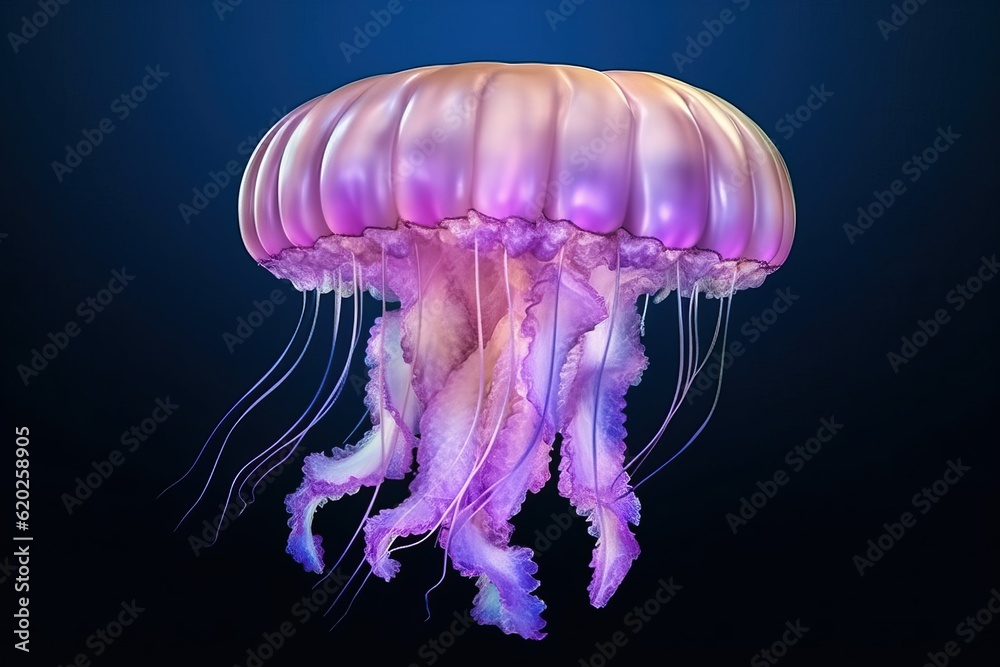 Jellyfish floating in the ocean (Ai generated) Jellyfish floating in the ocean (Ai generated)