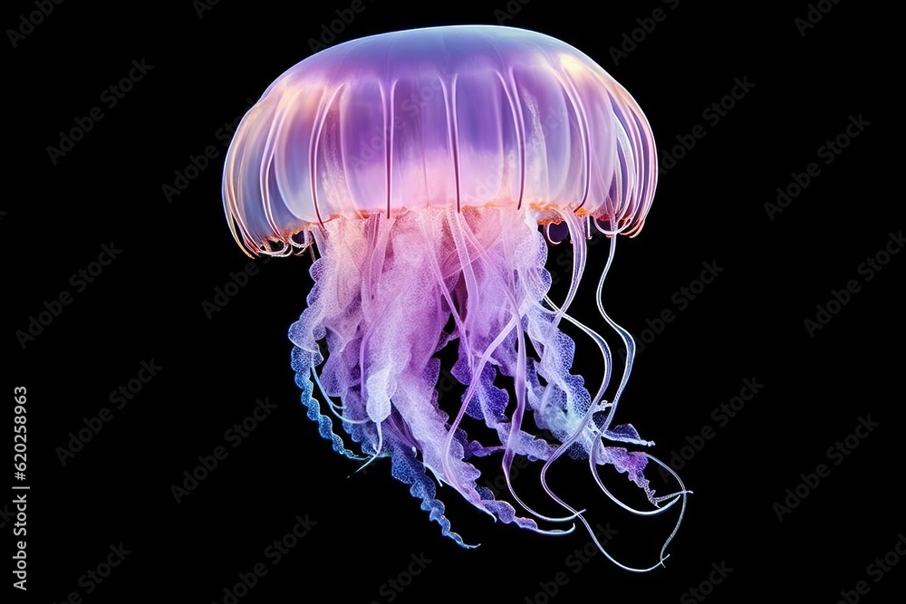 Jellyfish floating in the ocean (Ai generated) Jellyfish floating in the ocean (Ai generated)