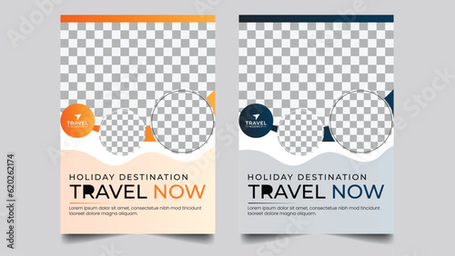 Sample traveling book cover template design