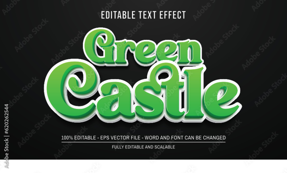 Editable text effect green colors Editable text effect green colors