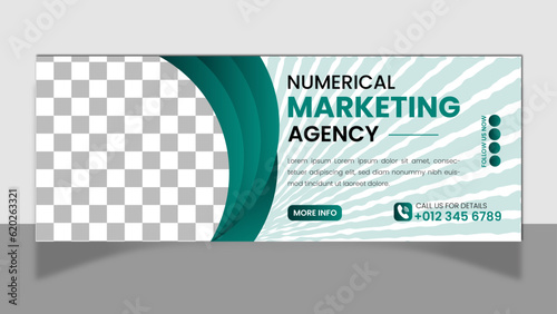 Numerical Cover design template for a businessman. (ID: 620263321)