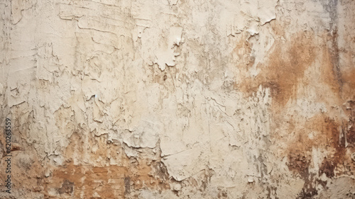 Vintage Concrete Wall with Light Brown Tonal Paint and Plaster © M.Gierczyk