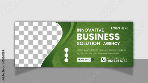 Business solution agency facebook cover design template. (ID: 620264189)