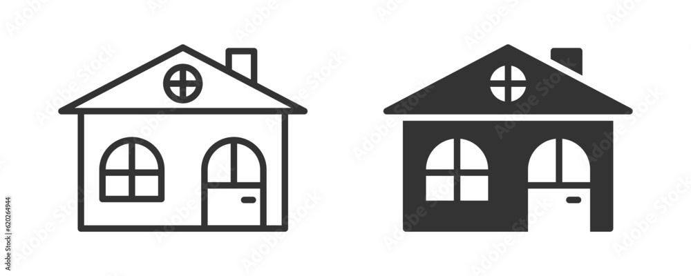 House icon isolated on a white background. Vector illustration.