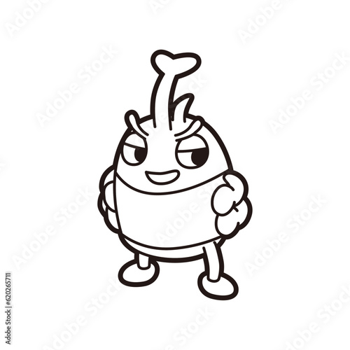 カブトムシ 全身 イラスト ぬりえ