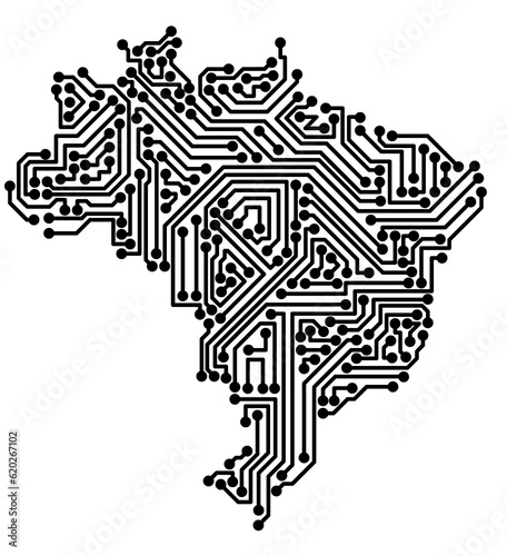 IT-Umriss von Brasilien photo