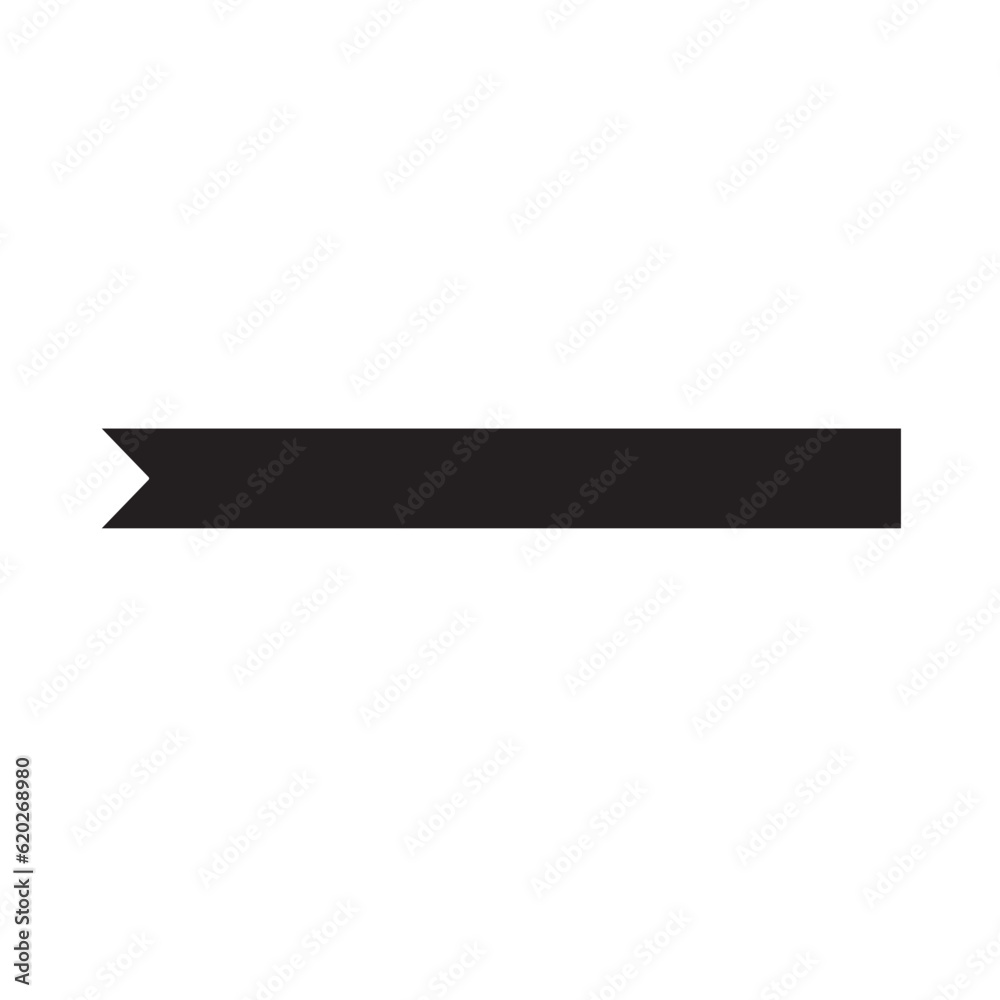 Ribbon Black Silhouette Vector Ribbon Black Silhouette Vector