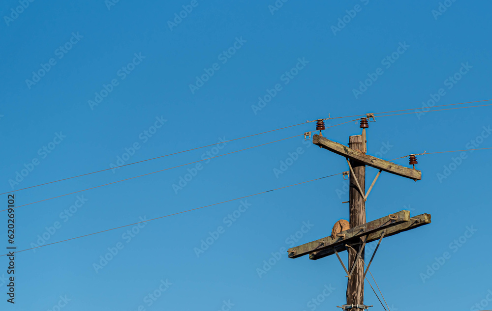 Rural electrification pole with clay joão bird house