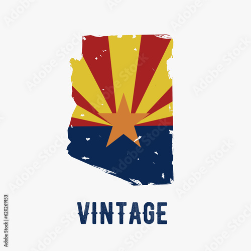 illustration vector of arizona vintage design, grunge style,  perfect for print, t-shirt design 