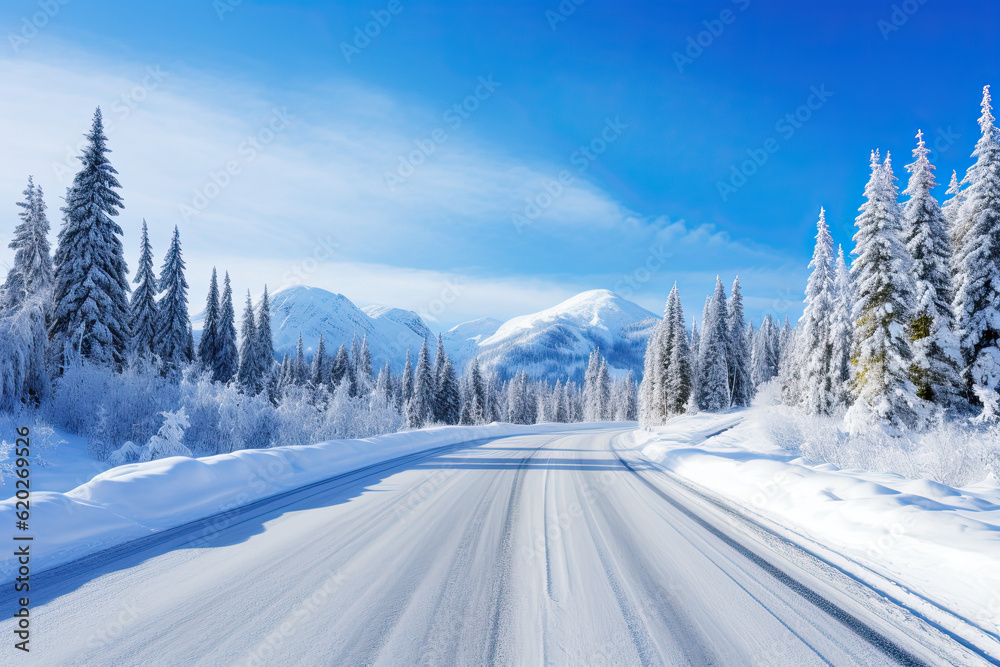 Fototapeta premium Winter snowy lanscape