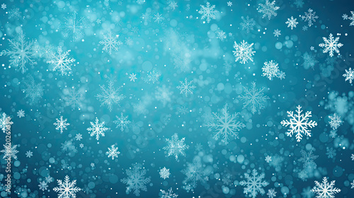 Winter snowfall snowflakes backgorund © reddish