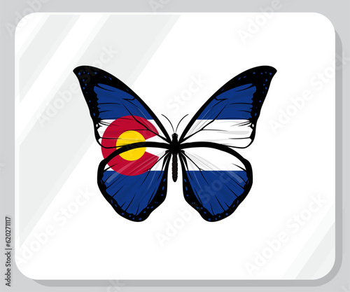 Colorado Butterfly Flag Pride Icon
