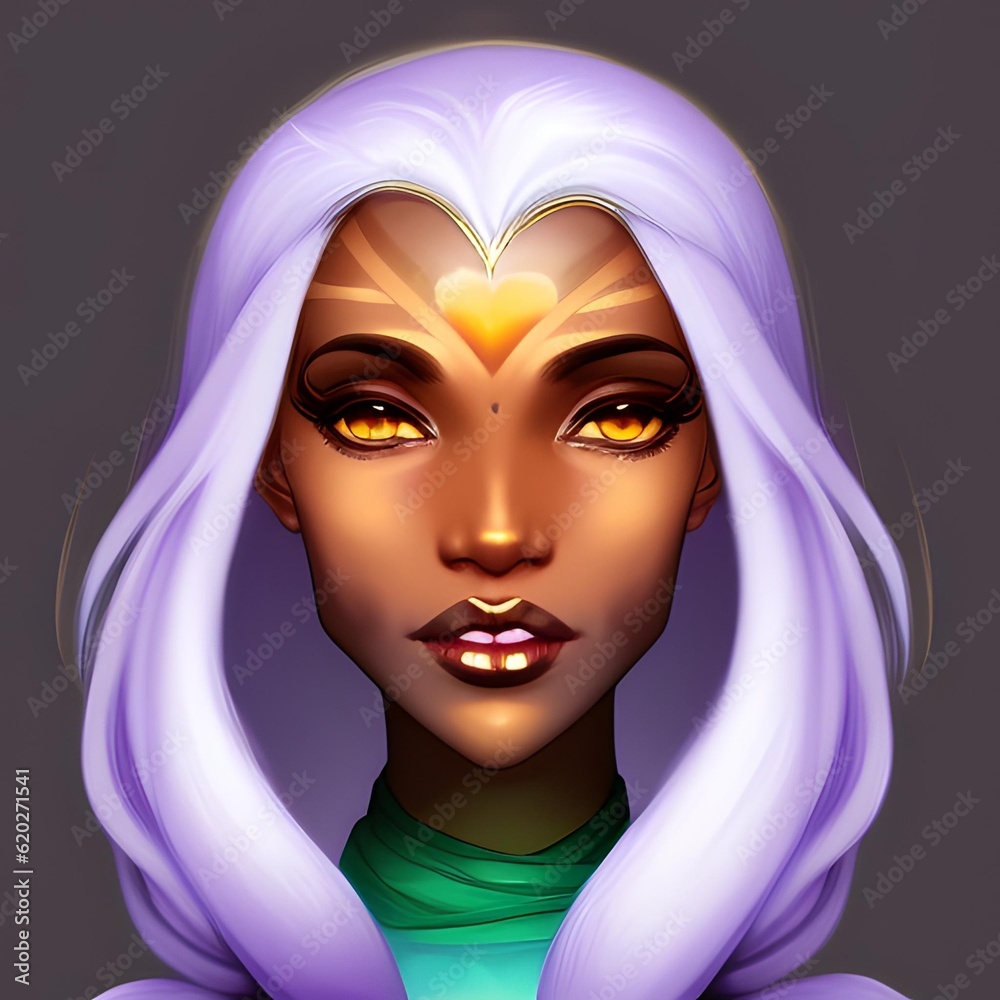 elven woman with purple hair elven woman with purple hair