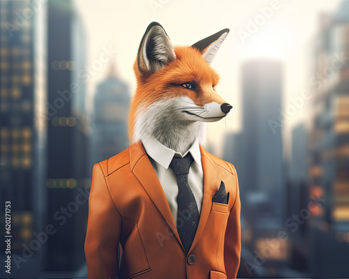 Gentleman Fox in a Sophisticated Suit photo