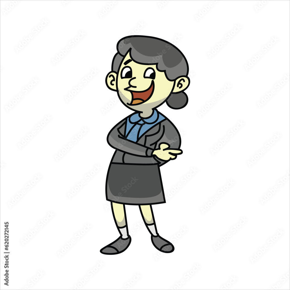 cartoon business woman 4