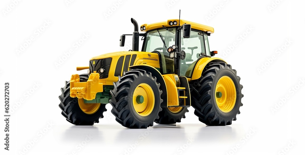 tractor isolated on white background.Generative Ai content