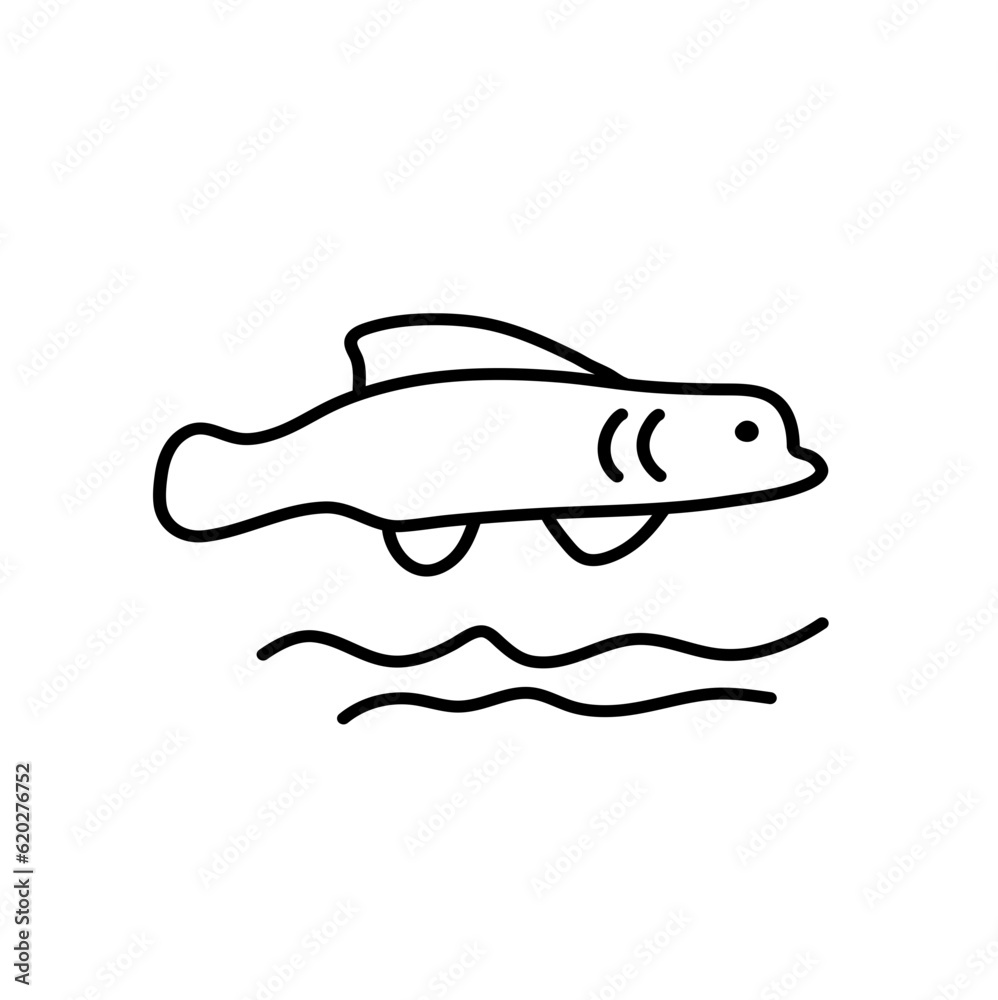 Fish modern line design style icons Fish modern line design style icons