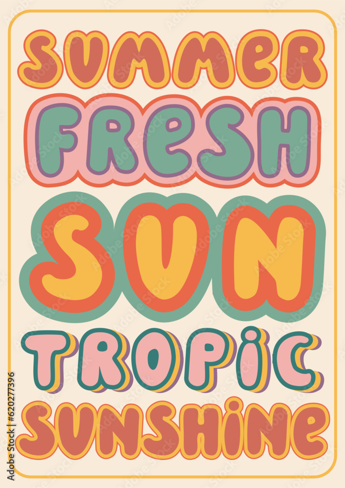 Retro Summer Poster. Summer party design template Retro Summer Poster. Summer party design template