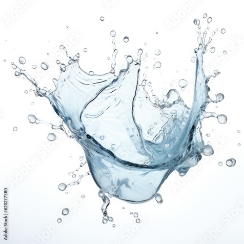 water splash on white background. Generative AI