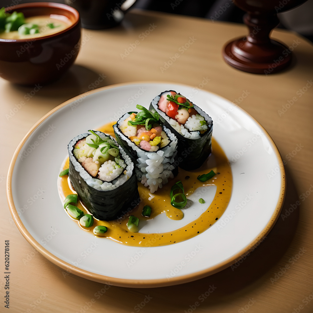 sushi with salmon sushi with salmon