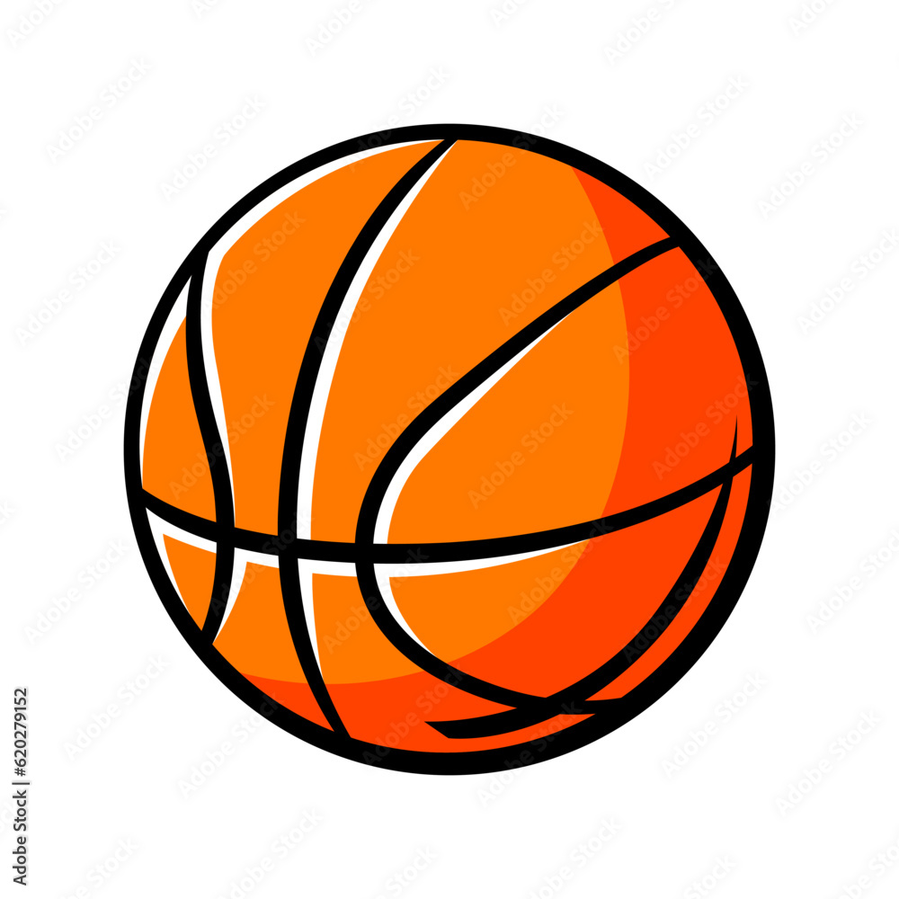 Basketball ball illustration. Sport club item or symbol.