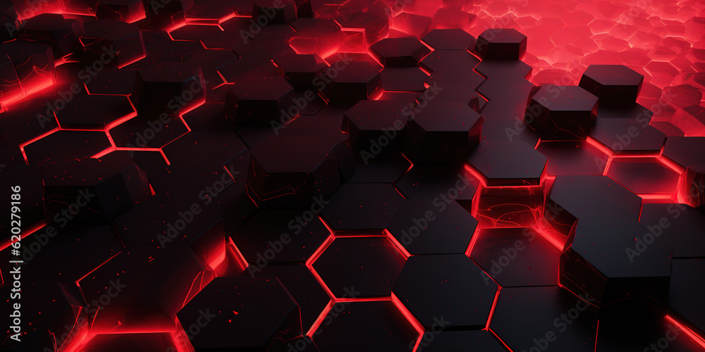 Obraz premium abstract background with hexagons