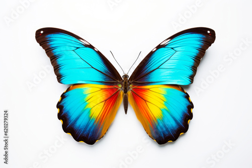 Beautiful butterfly on a light background. Generative AI