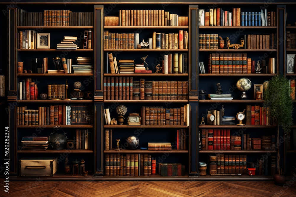 Home, old library. Generative AI Home, old library. Generative AI