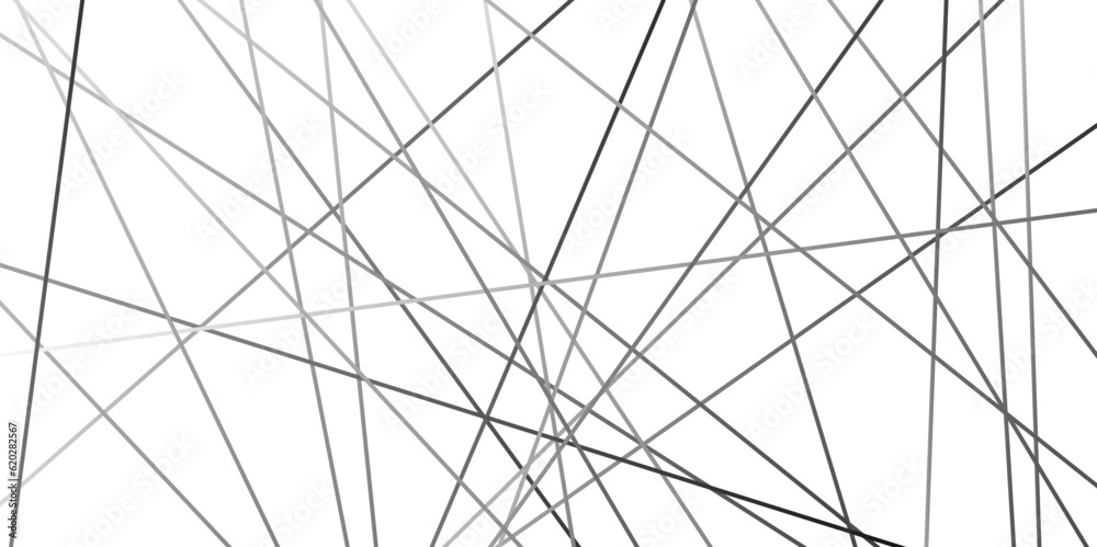 Obraz premium Abstract geometric lines background. Abstract grey and silver random chaotic liens with many squares and triangles shape background. 