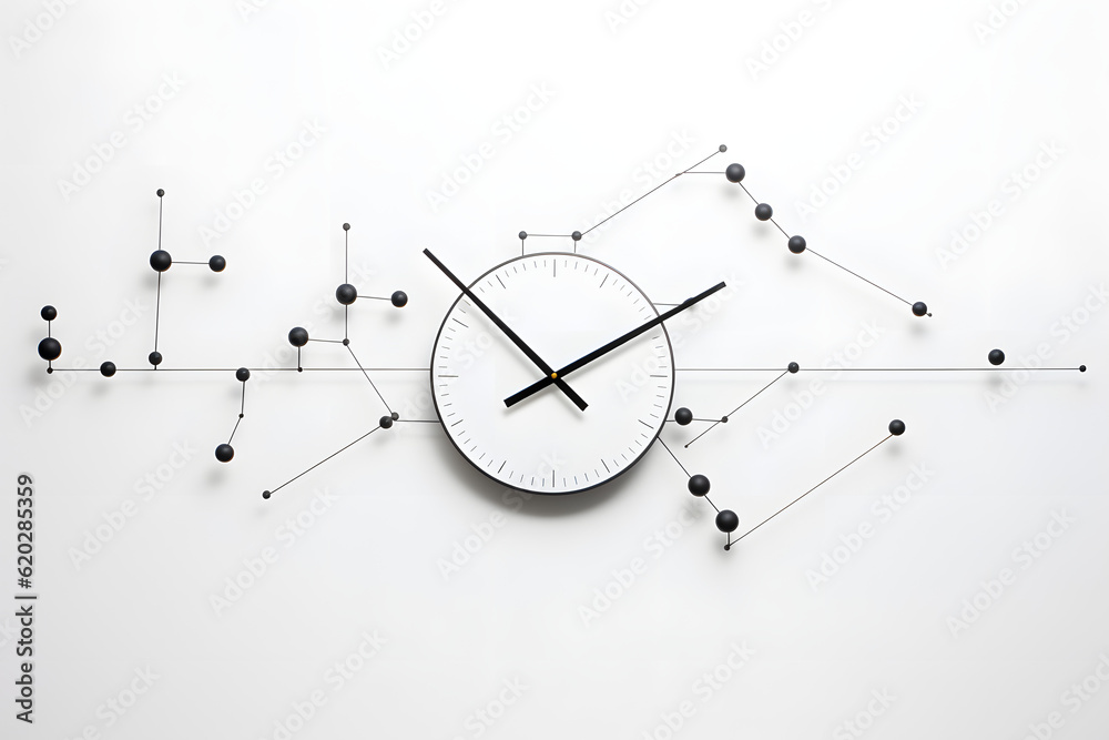 designer clock on white abstract wall timeless designer clock on white abstract wall timeless