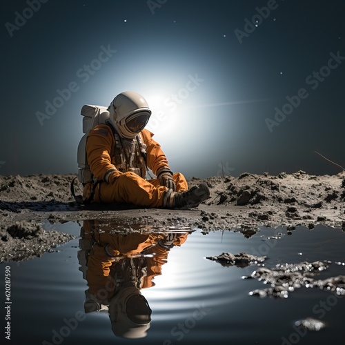 Astronaut in a planet with ...