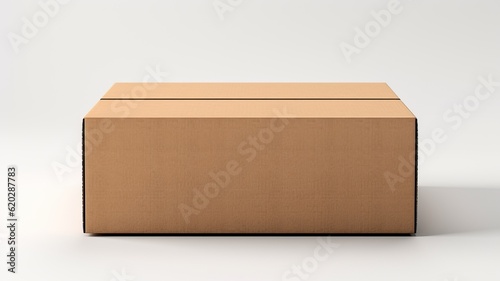 Cardboard package mock up, ideal for customization, generative ai © FrankBoston
