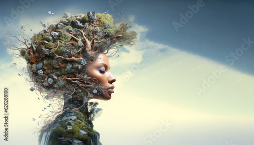 pop art mother nature concept,  Created using generative AI tools.