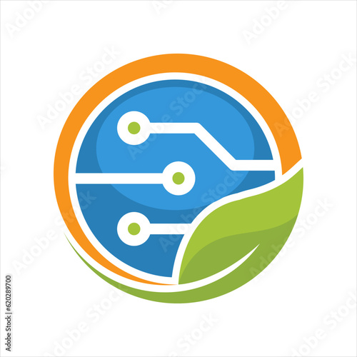 Green technology concept illustration vector icon.