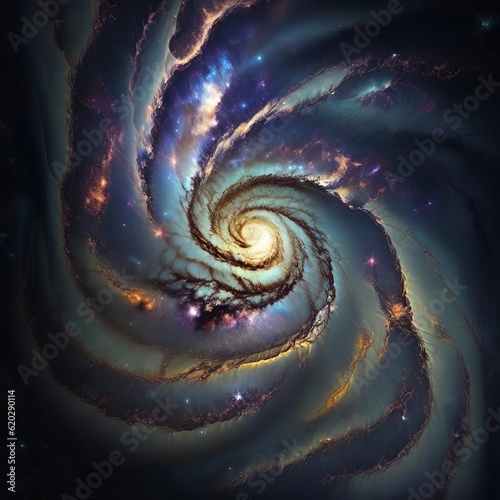 Spiral galaxy in space.