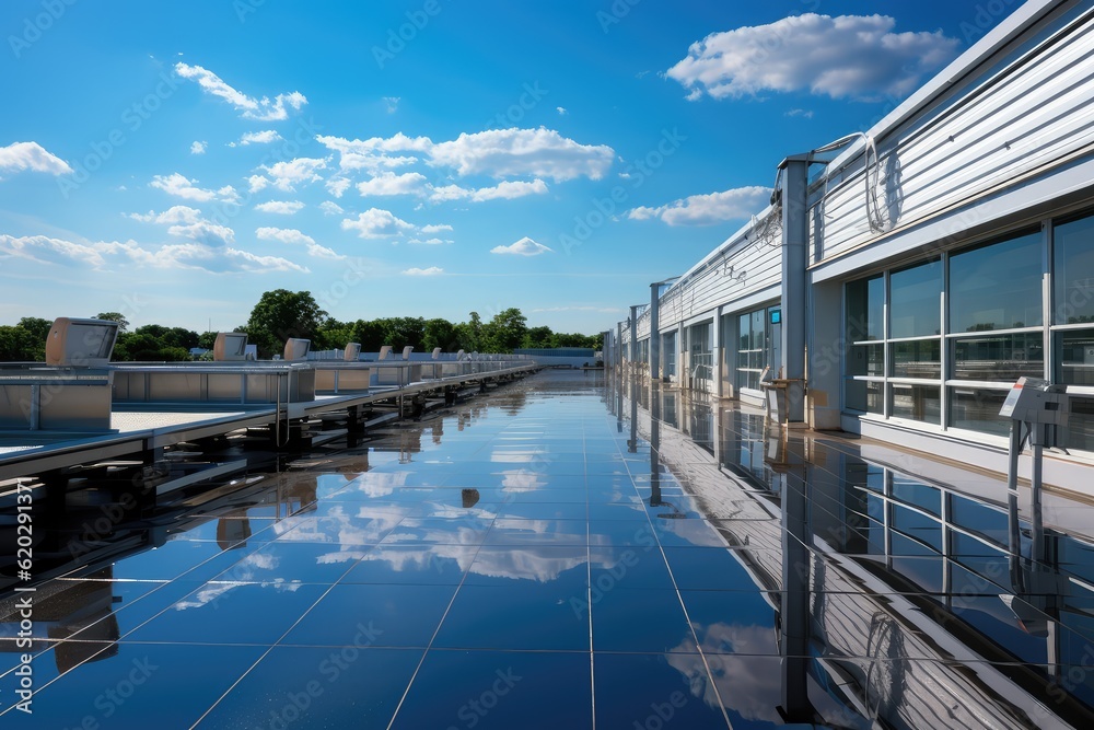 Commercial Building Roof professional photograpphy AI Generated Commercial Building Roof professional photograpphy AI Generated