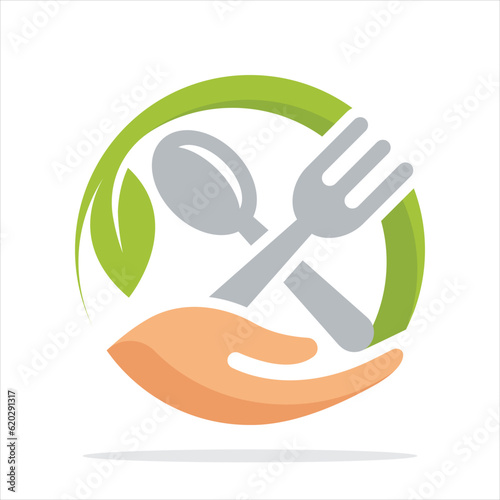 Illustration icon with the concept of keeping and managing healthy food, organic food.
