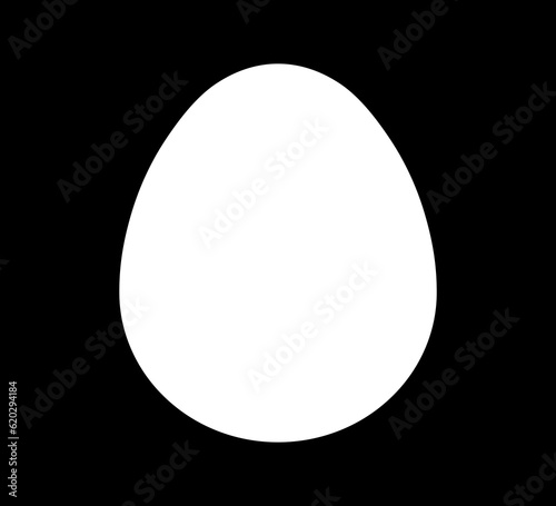 Egg icon. Chicken egg. High quality white icon.