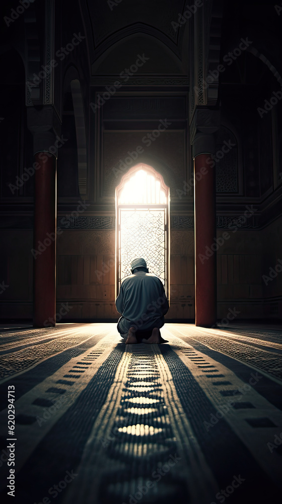 Muslim Man in Prayer
